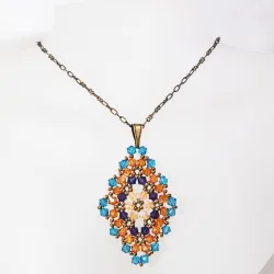 Pendant 65cm - Talia Rhombus M-Bronze Chain - Pendant 65cm - Laiton bronze